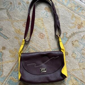 CouleurSedona Luxury Burgundy Leather Shoulder Bag | Brand New Condition